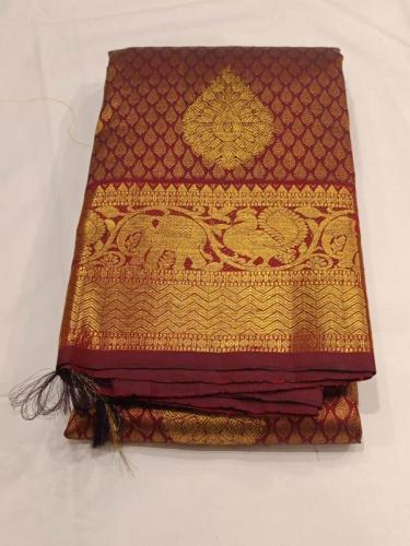 ARNI SILK HALF FINE ZARI SAREE WITH BLOUSE